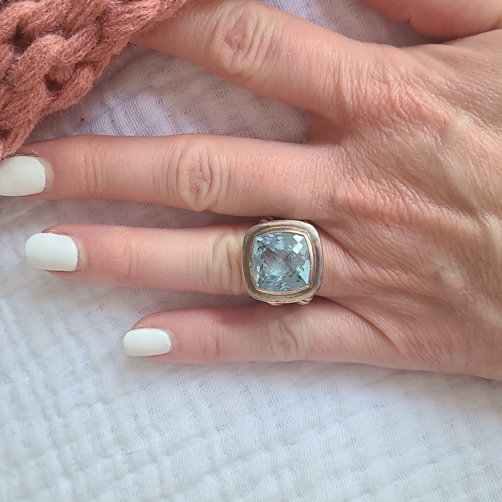 David Yurman Albion Blue Topez Ring